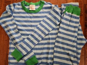 Hanna Andersson Pajamas, Blue Stripe, Unisex, Size 10 (140), 100% organic cotton - Picture 1 of 2