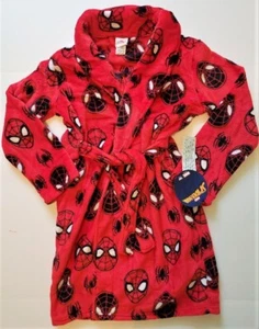 NEW MARVEL SPIDERMAN BOYS SIZE LARGE (12/14) PLUSH FLEECE ROBE NWT - Picture 1 of 5