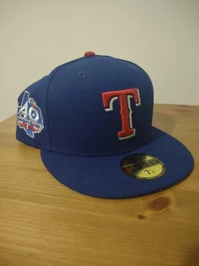 NWT Texas Rangers 40th Anniversary Side Patch New Era Fitted Size 7 1/4 - Picture 1 of 7