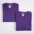 Vintage Russell Athletic Adult M Purple Basic T-Shirt - Lot of 2