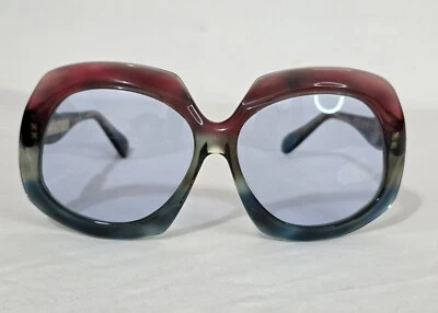 Vintage 70' oversize unique plastic frame sunglasses SERVIN Spain NWT old stock - Image 1 of 4
