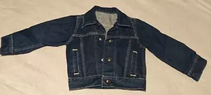Kids VINTAGE Unisex Jasen Brooks Farah Children's Size 5 DENIM JEAN JACKET EUC - Picture 1 of 9