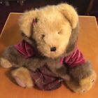 Boyd's Bear Plush Bear With Winter Fur Coat and Holly on Foot 17"