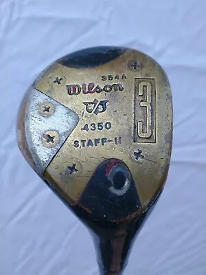 老式 Wilson Staff II 354A 4350 高尔夫球杆 3 木杆 — 第 1/4 张图片