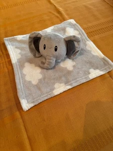 ELEFANT verliebte grau weiße Wolken BABY 12" Sicherheitsdecke Elternwahl? - Bild 1 von 8