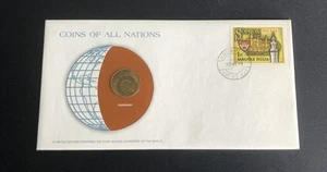 Coins of all Nations 1978 Hungary 2 Forint The Franklin Mint Coin & Stamp COA - Picture 1 of 2