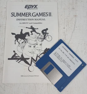 Summer Games 2 Epyx PC Vintage 1986 (Disk & Handbuch) - Bild 1 von 3