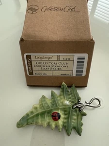 Longaberger Collectors Club Eschman Meadows Leaf Series-Fern w/Ladybug-USA-NEW! - Picture 1 of 2