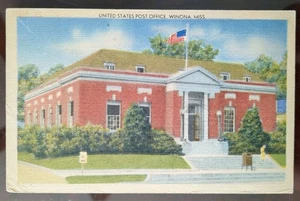 Ufficio postale degli Stati Uniti, Winona, MS - anni 30-50, bordi grezzi - Foto 1 di 3
