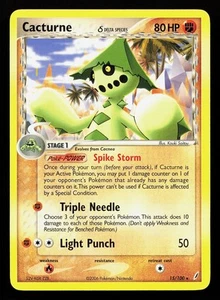 Carta Pokémon Cacturne 15/100 Rara EX Crystal Guardians - Imagen 1 de 2