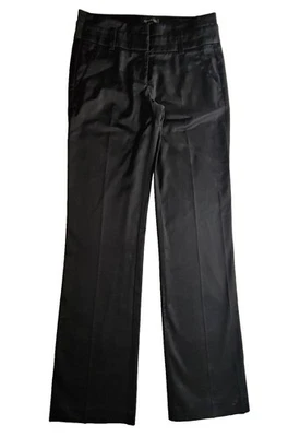 Y2K Bebe Bootcut Pants Women's Size 0 Black Satin Flared Leg - Image 1 of 4