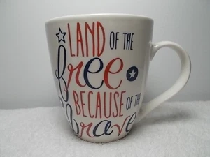 Pfaltzgraff Land Of The Free Because Of Brave Patriotic Coffee Tea Cup Mug New - Picture 1 of 6