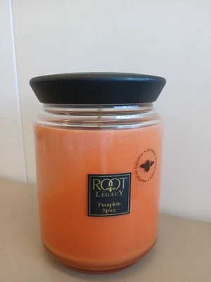 Root Legacy Pumpkin Spice Scented Candle 22 Oz Jar New Unburned Fall Autumn READ - Image 1 of 4