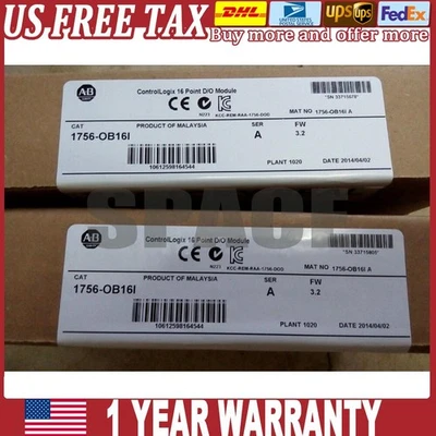 New Factory Sealed AB 1756-OB16I SER A ControlLogix 16 Pt D/O Module US Free Tax - Image 1 of 4