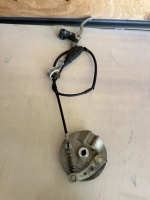1990-2003 KAWASAKI KX60 OEM FRONT BRAKE DRUM CABLE LEVER COMPLETE ASSEMBLY - Image 1 of 4