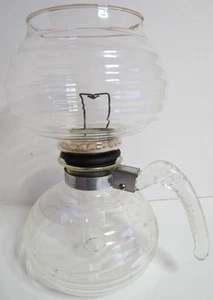 Cafetera de vidrio transparente al vacío McKee Glasbake Range-Tec de 6 tazas vintage de los años 30 - Imagen 1 de 8