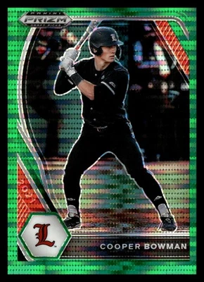 2021 Panini Prizm Draft Picks Green Pulsar #PDP122 Cooper Bowman Louisville - Image 1 of 2