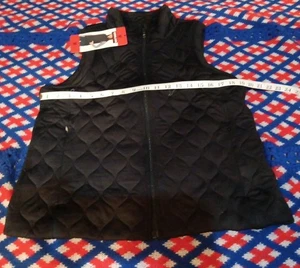 NUOVO gilet nero trapuntato Kirkland Signature donna M S poliestere e cotone - Foto 1 di 5