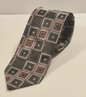 Nuova Moda Multicoloured Geometric Polyester Necktie – Formal Tie - image 1 of 4