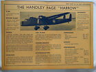 HANDLEY PAGE HARROW HP WW II RAF AIRCRAFT OLD DATA CHART 1933 BRISTOL ENGINE WW2