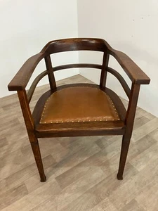 Jugendstil Armlehnstuhl alte Nikolaischule Schreibtischstuhl Sessel antik Nr.529 - Bild 1 von 20