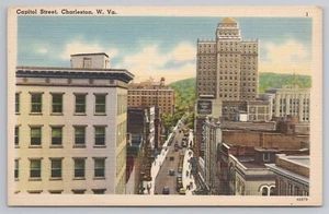 Capitol Street in Charleston West Virginia Postcard - Picture 1 of 2