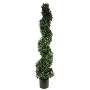 Artificial Topiary Boxwood Tree Spiral Topiary - UV PROTECTED - Picture 1 of 4