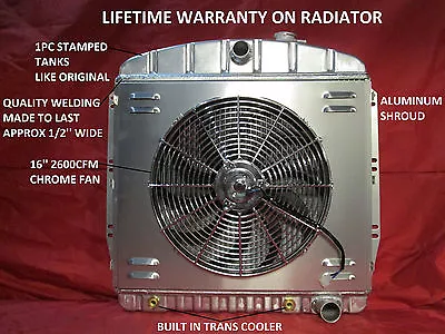 1955 1956 1957 1958 1959 Chevrolet Pickup Truck Aluminum Radiator Fan Shroud - Image 1 of 4