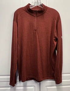 Kuhl 1/4 Zip Maroon Red Merino Wool Pullover Sweater - Large Gorpcore Outdoor - Picture 1 of 11