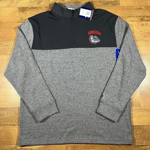 Gonzaga Bulldogs Champion NCAA Men 1/4 Zip Pullover Jacket Size Large L New NWT Cover