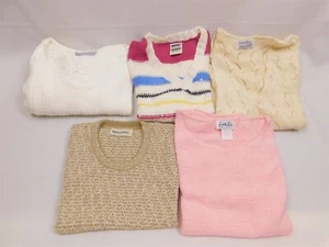 LOTE de 5 suéteres de colección S/S años 70 medianos 100 % algodón tejido Catalina Sears - Imagen 1 de 12