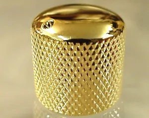 GOLD AUFSTECKBARER E-GITARRENKNOPF MIT PUNKTMARKIERUNG - Bild 1 von 4