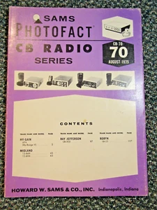 Serie de radio CB Sams Photofact No. 70 ~ agosto 1975 ~ CB-70 - Imagen 1 de 4