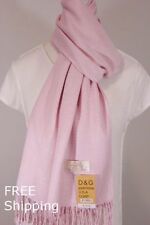 NEW DG Pashmina Scarf Shawl Wrap Fashion Trendy Style Solid Pink cashmere silk 
