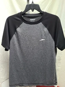 Speedo UV Block The Burn Short Sleeve Tee Size S Gray/Black - Picture 1 of 5