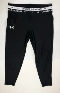 Under Armour Heat Gear Fitted Black Crop Leggings-Girl's Size YXL NEW $30 - Picture 1 of 2