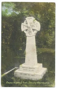 HAMPSHIRE - CHARLES KINGSLEY'S TOMB, EVERSLEY CHURCHYARD Postcard - Picture 1 of 1
