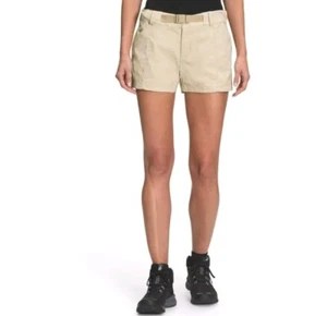 The North Face Women's Khaki Standart Fit Flash Dry Paramount Shorts Size 6 - Picture 1 of 3