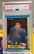 1989 O-Pee-Chee Joe Sakic #113 ROOKIE PSA 8