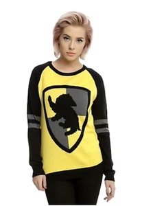 Harry Potter Wizarding World Hufflepuff Intarsia Pullover Sweater Women Sm NWT - Picture 1 of 4
