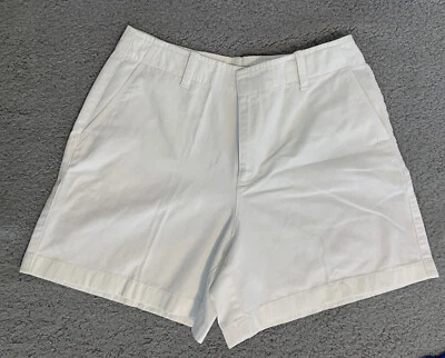 Womens White Covington Flat Front Shorts Size 10 EUC - Image 1 of 4