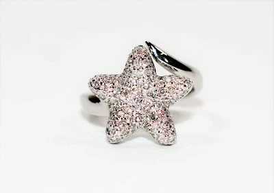 Anillo LeVian Diamantes Naturales Oro Blanco Sólido 14K .43tcw Anillo Estrella LeVian Novia Foto 1 de 4