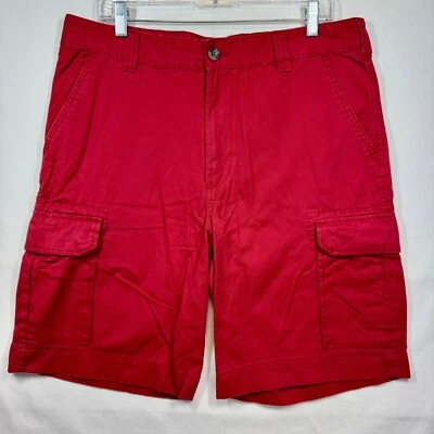 Merona Cargo Shorts Casual Everyday Wear Red Cotton Mens Size 36 - Image 1 of 4