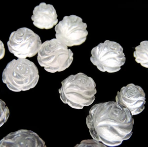 INCREÍBLE 15 PIEZAS DE PIEDRAS PRECIOSAS DE CUARZO ROSA TALLA DE ROSA 54,40 CTS - Imagen 1 de 4