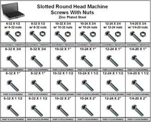 Round Head Machine Screw Slotted Zinc Assortment in Locking Metal Tray* - Picture 1 of 2