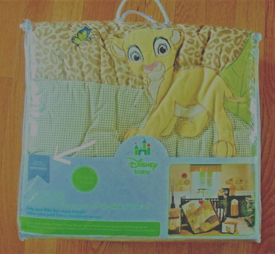 Juego de ropa de cama para cuna Disney Baby 7 pc THE LION KING Simba BRU Exclusive NUEVO NIP Foto 1 de 4