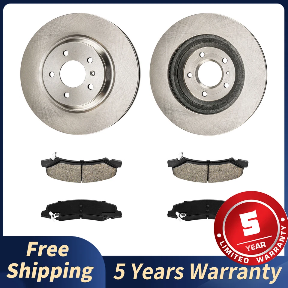 Front Brake Rotors & Ceramic Pads for CADILLAC DTS 2006-2011 CHEVROLET IMPALA Foto 1 de 4