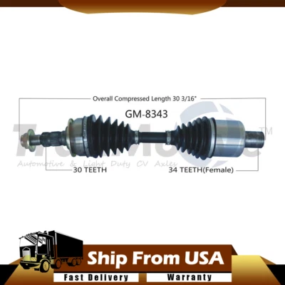 Eje articulado CV delantero derecho Trakmotive se adapta a Chevrolet Volt Uu27 2011-2015 Foto 1 de 3