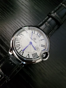 ⭐NEW IN BOX Pablo Raez 42mm Men's Leather Classic Watch - Picture 1 of 5