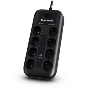 4712856275766 CyberPower Tracer III P0820SUF0-FR surge protector Black 8 AC outl - Picture 1 of 1